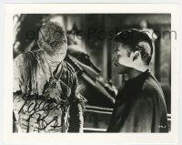 2d1161 TURHAN BEY signed 8x10 REPRO still '80s c/u with monster Lon Chaney Jr. in Mummy's Tomb!