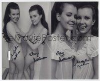 2d1162 TWINS OF EVIL signed 8x10 REPRO still '72 TWICE by BOTH Madeleine AND Mary Collinson!