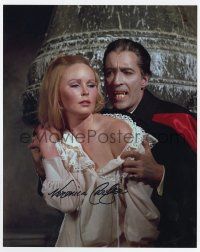 2d0934 VERONICA CARLSON signed color 8x10 REPRO still '90s w/Lee in Dracula Has Risen from the Grave