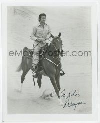 2d1169 WAYNE NEWTON signed 8x10 REPRO still '80s the Las Vegas performer on horse in the desert!
