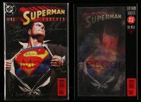 2d0286 SUPERMAN FOREVER set of 2 comic books '98 one signed by SIX, the other with hologram cover!