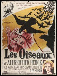 2d0349 BIRDS signed CinePoster REPRO French 1p '83 by BOTH Tippi Hedren AND screenwriter Evan Hunter