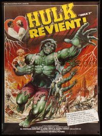 2d0348 BRIDE OF THE INCREDIBLE HULK signed French 1p '80 by Stan Lee, cool art of by Landi & Tealdi!