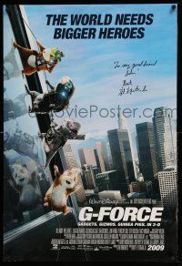 2d0617 G-FORCE signed advance DS 1sh '09 by Hoyt H. Yeatman Jr., Walt Disney animated guinea pigs!