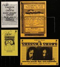 2d0291 TOMMY CHONG set of 4 signed heralds '72-76 all for live performances with Cheech Marin!