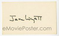 2d0411 JANE WYATT signed 3x5 index card '30s it can be framed with a repro still!