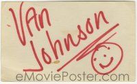 2d0417 VAN JOHNSON signed 3x5 index card '70s it can be framed with a vintage or repro still!