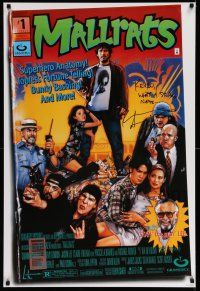 2d0619 KEVIN SMITH signed 1sh '01 Mallrats, great comic book artwork by Drew Struzan!