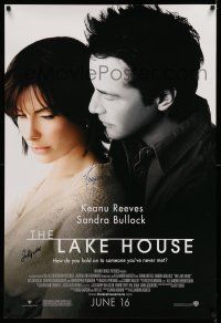 2d0620 LAKE HOUSE signed DS advance 1sh '06 by BOTH Keanu Reeves AND Sandra Bullock!