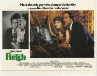 2d0071 FLETCH signed LC '85 by Chevy Chase, who's close up hiding with Dana Wheeler-Nicholson!