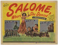 2d0051 SALOME WHERE SHE DANCED signed TC '45 by Yvonne De Carlo, see her seven voluptuous veils!
