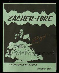 2d0240 JOHN ZACHERLE signed magazine October 1988 Zacher-Lore, a cool ghoul scrapbook!