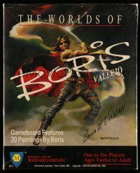 2d0288 BORIS VALLEJO signed 9x11 board game '84 on his board game, The Worlds of Boris Vallejo!
