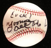 2d0334 YVONNE DE CARLO signed baseball '90s the famous Hollywood actress, she wrote 'Lily'!