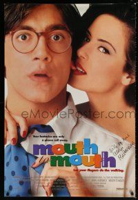 2d0623 MOUTH TO MOUTH signed 1sh '97 by director Manuel Gomez Pereira, c/u of Javier Bardem!