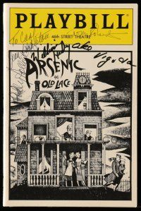 2d0162 ARSENIC & OLD LACE signed playbill '86 by Vigoda, Roberts, Hickey, Holliday, AND Stapleton!