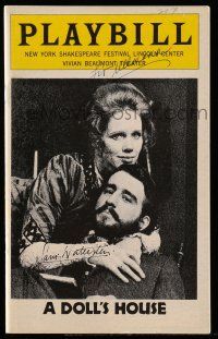 2d0174 DOLL'S HOUSE signed playbill '75 by BOTH Liv Ullmann AND Sam Waterston!