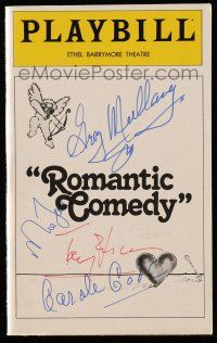 2d0194 ROMANTIC COMEDY signed playbill '79 by Greg Mullavey, Mia Farrow, Carole Cook & Tony Perkins!