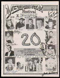 2d0209 MEMPHIS FILM FESTIVAL signed souvenir program book '91 by TEN different people!
