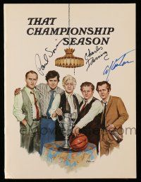 2d0222 THAT CHAMPIONSHIP SEASON signed stage play souvenir program book '72 by Sorvino, Durning & 1!