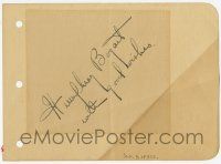 2d0426 HUMPHREY BOGART signed signed 5x6 album page '35 it came be framed with a repro still!