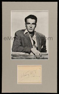 2d0338 MONTGOMERY CLIFT signed cut album page in 10x15 display '50s ready to frame & hang on wall!