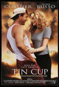 2d0644 TIN CUP signed 1sh '96 by Kevin Costner, golf pro & love amateur with sexy Rene Russo!
