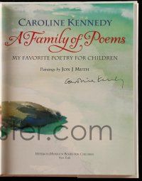 2d0308 CAROLINE KENNEDY signed hardcover book '05 on her book A Family of Poems!