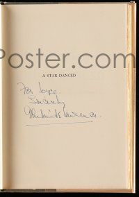 2d0311 GERTRUDE LAWRENCE signed hardcover book '45 on her book A Star Danced!