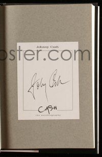 2d0318 JOHNNY CASH signed bookplate in hardcover book '97 his autobiography Cash!