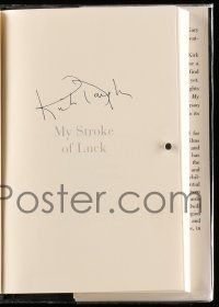 2d0319 KIRK DOUGLAS signed hardcover book '02 on his autobiography, My Stroke of Luck!