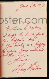 2d0321 MARY MARTIN signed hardcover book '76 on her autobiography My Heart Belongs w/inscription !