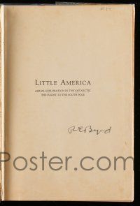 2d0326 RICHARD E. BYRD signed hardcover book '30 the Antarctica explorer's book Little America!