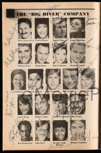 2d0168 BIG RIVER ADVENTURES OF HUCKLBERRY FINN signed playbill '85 by THIRTY cast members!
