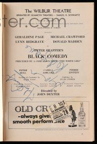 2d0169 BLACK COMEDY/WHITE LIES signed playbill '67 by BOTH Lynn Redgrave AND Michael Crawford!