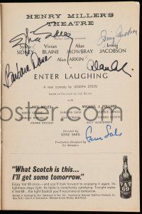2d0175 ENTER LAUGHING signed playbill '63 by Sylvia Sydney, Jacobson, Dana, Arkin, AND Saks!