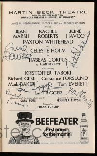 2d0178 HABEAS CORPUS signed playbill '75 by June Havoc, Whitehead, Marsh, Roberts, AND Trigger!