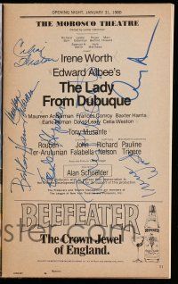 2d0182 LADY FROM DUBUQUE signed playbill '80 by Worth, Anderman, Harris, Hyman & three others!