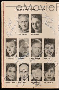 2d0196 SHADOWLANDS signed playbill '90 by EIGHT of the Broadway cast members!