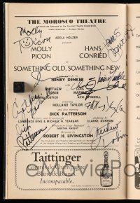 2d0198 SOMETHING OLD SOMETHING NEW signed playbill '77 by Molly Picon, Hans Conried & SIX others!