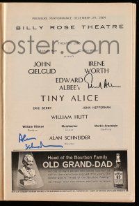 2d0202 TINY ALICE signed playbill '64 by BOTH writer Edward Albee AND director Alan Schneider!