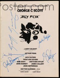 2d0215 SLY FOX signed stage play souvenir program book '70s by Scott, Gilford, Ramsey, Heffernan + 1