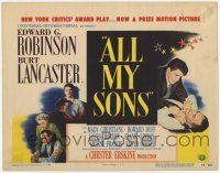 2f013 ALL MY SONS TC '48 Burt Lancaster, Edward G. Robinson, from Arthur Miller's play!