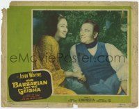 2f534 BARBARIAN & THE GEISHA LC #7 '58 John Wayne smiles at Eiko Ando, directed by John Huston!