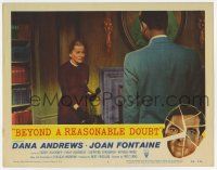 2f552 BEYOND A REASONABLE DOUBT LC #4 '56 Fritz Lang noir, Joan Fontaine w/phone by Dana Andrews!