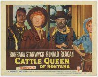 2f586 CATTLE QUEEN OF MONTANA LC #1 '54 great close up of cowgirl Barbara Stanwyck + border art!