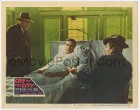 2f611 CRY OF THE CITY LC #2 '48 Victor Mature & Fred Clark show bullet to Richard Conte!