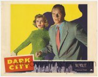 2f616 DARK CITY LC #6 '50 Charlton Heston in his first movie with Lizabeth Scott by shadows!