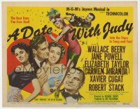 2f069 DATE WITH JUDY TC '48 sexy young Elizabeth Taylor, Jane Powell, Wallace Beery, Robert Stack!