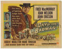 2f071 DAY OF THE BADMAN TC '58 gunman Fred MacMurray shot his way into frontier history!